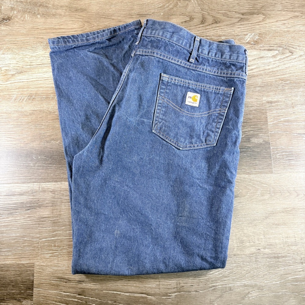 Carhartt FR CAT 2 Men's Relaxed Fit Jeans 42 x 34 FRB100 DNM